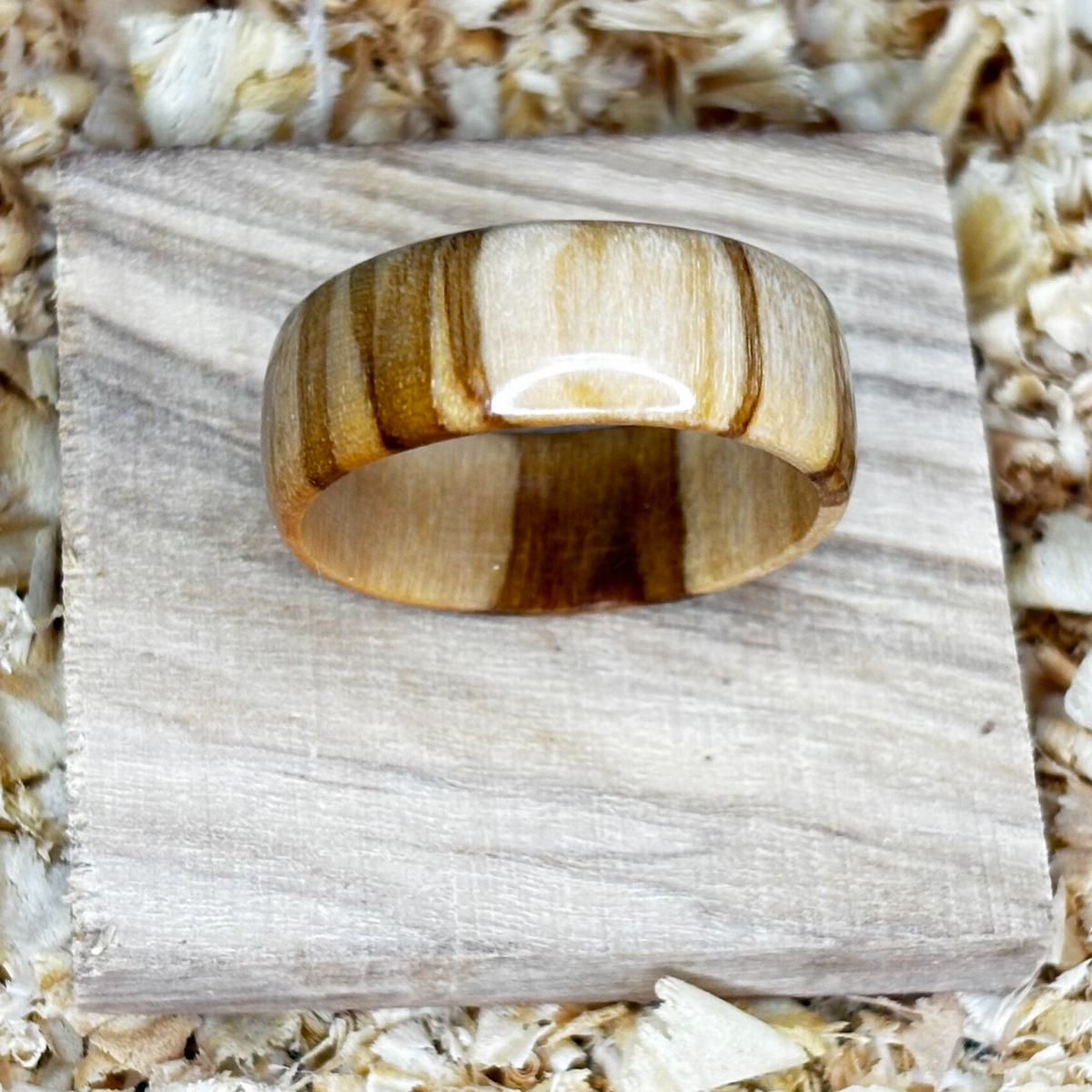 Olivewood Ring (Solid Wood) Size 10.5 FREE SHIPPING