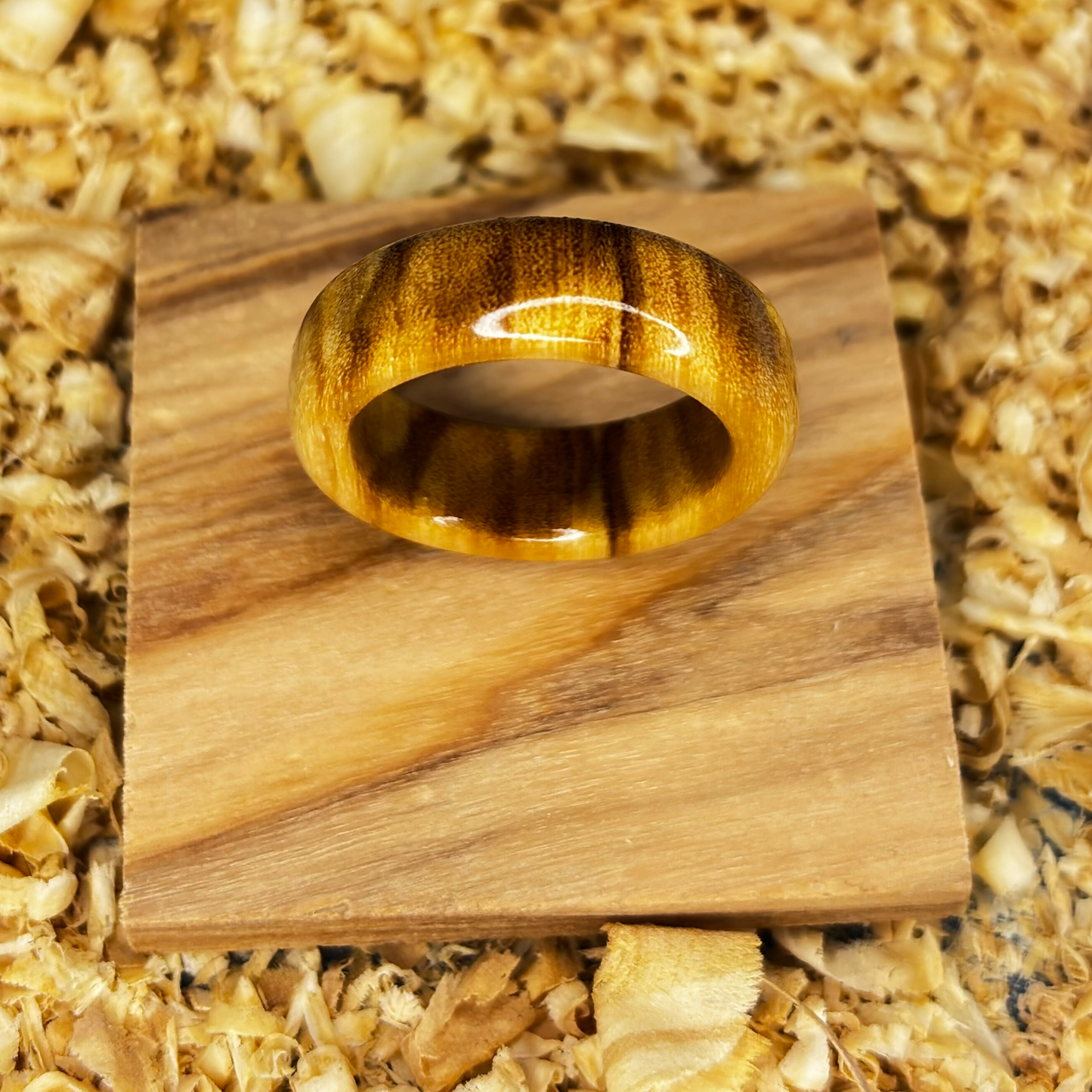 Olivewood Ring (Solid Wood) Size 7.5 FREE SHIPPING