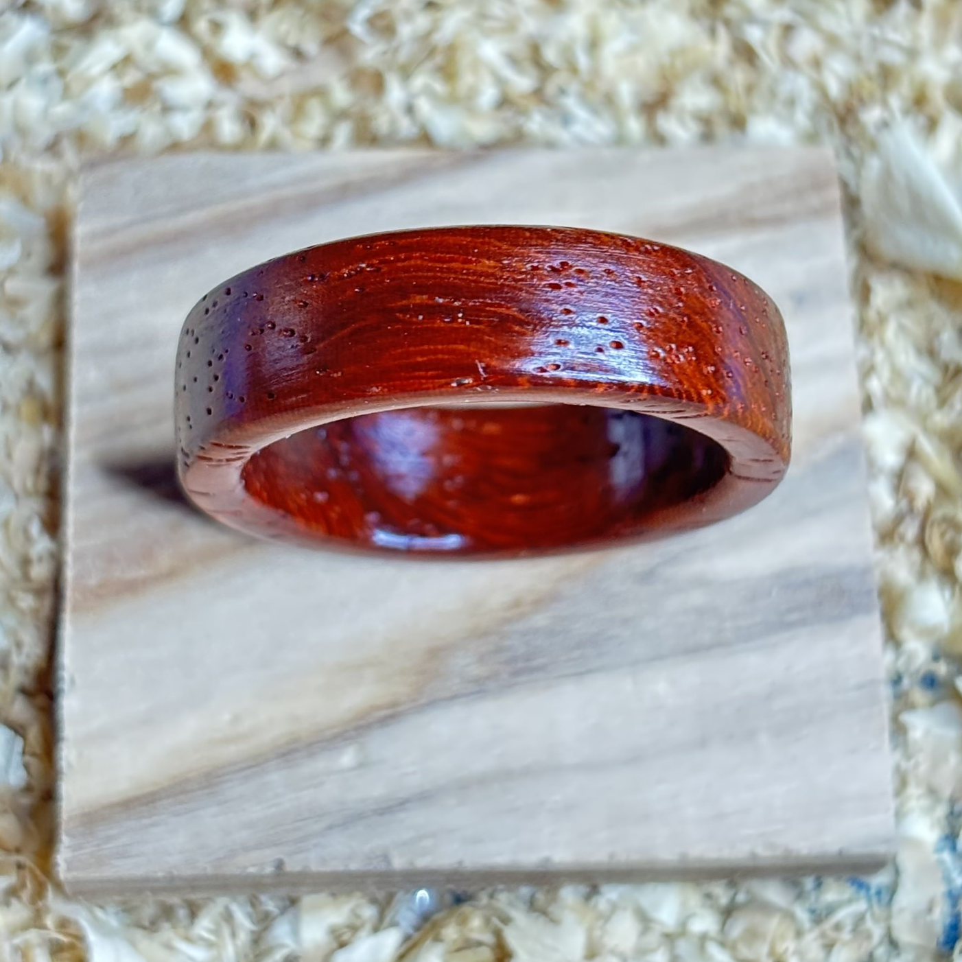 Walnut Ring (Solid Wood) Size 12.5 FREE SHIPPING