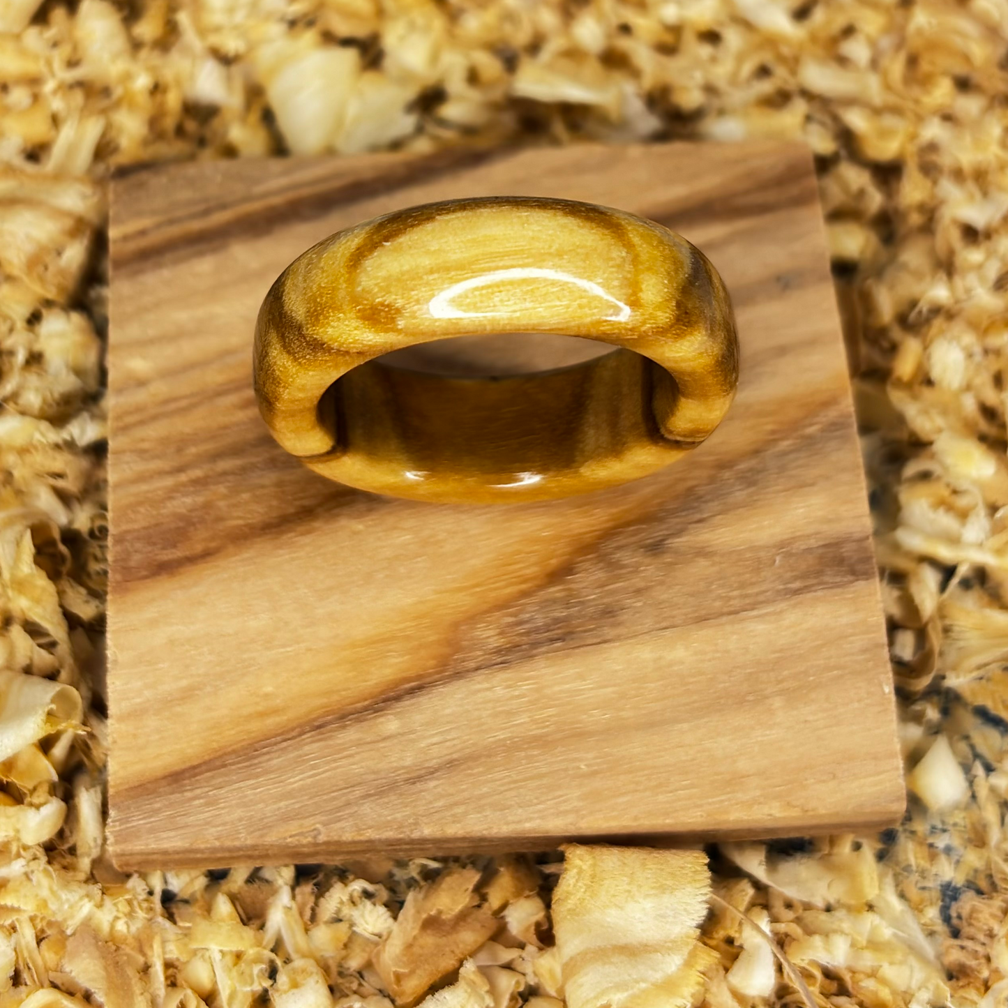 Olivewood Ring (Solid Wood) Size 7.5 FREE SHIPPING