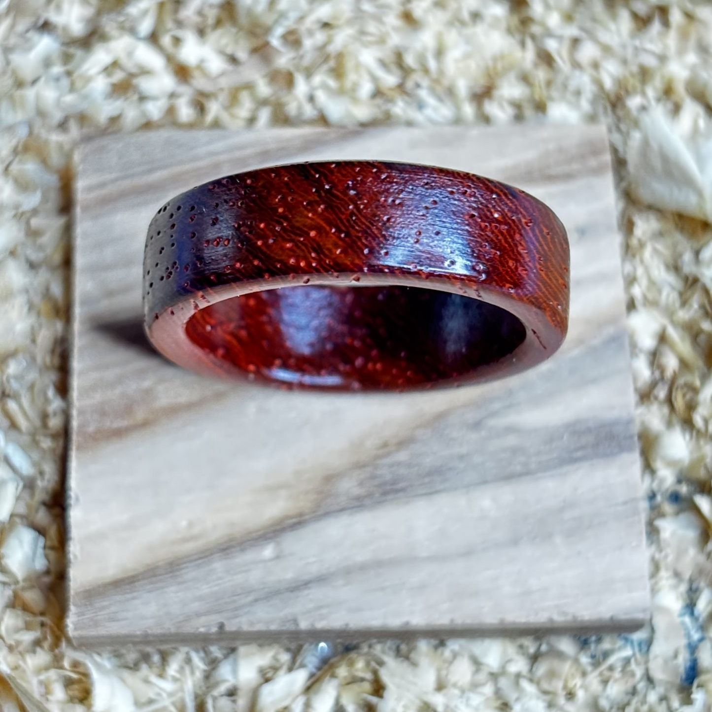 Walnut Ring (Solid Wood) Size 12.5 FREE SHIPPING