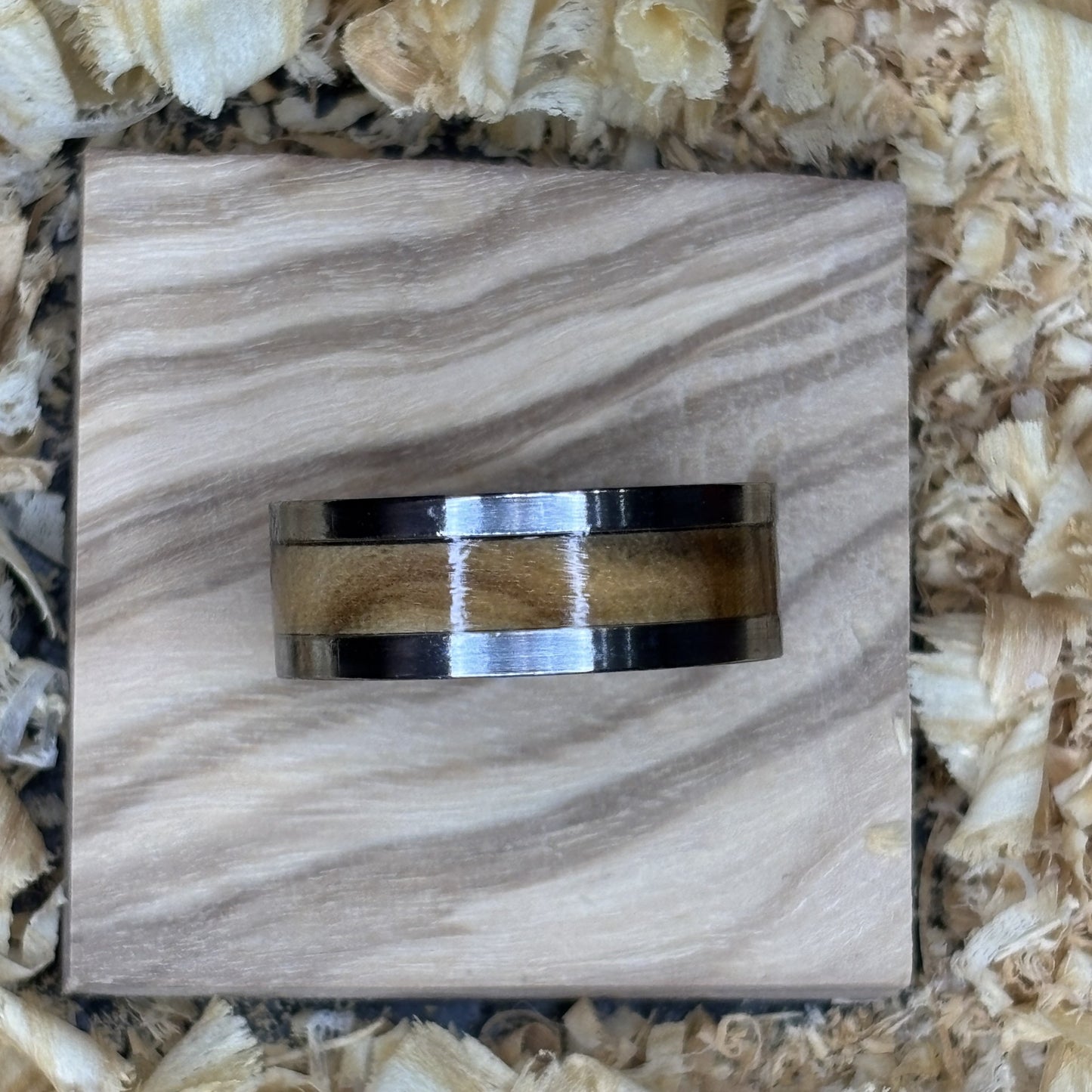 Olivewood Ring (Stainless Steel) Size 9 FREE SHIPPING