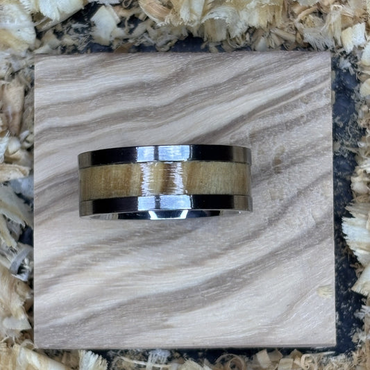 Olivewood Ring (Stainless Steel) Size 9 FREE SHIPPING